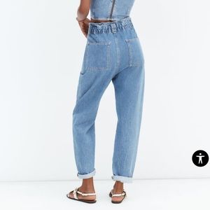 HIGH RISE - BAGGY PAPERBAG - TAPERED LEG - ANKLE-GRAZER - RIGID